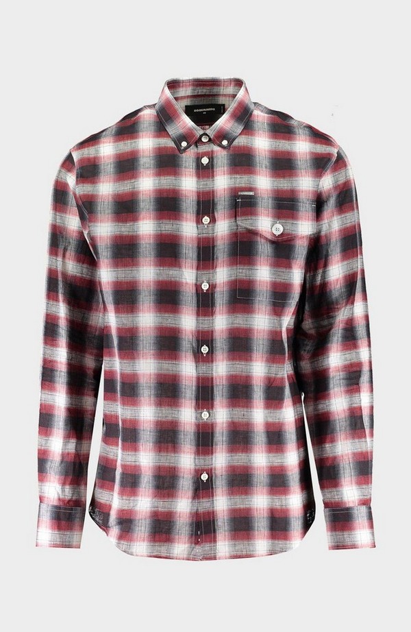 Checked Flannel Long Sleeve Shirt