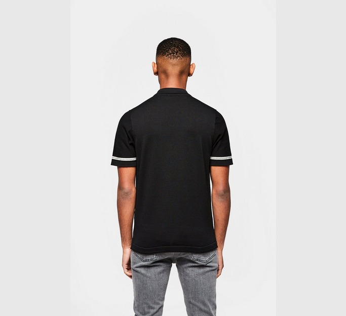 Compass Logo Short Sleeve Knitted Polo