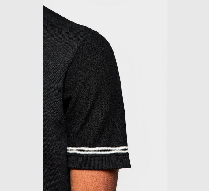 Compass Logo Short Sleeve Knitted Polo