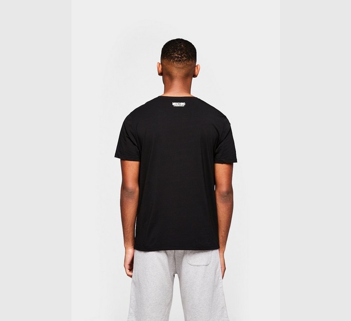Black Tape Shoulder Short Sleeve T-Shirt