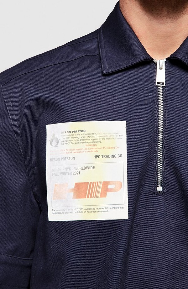 Label Quarter Zip Short Sleeve Shirt