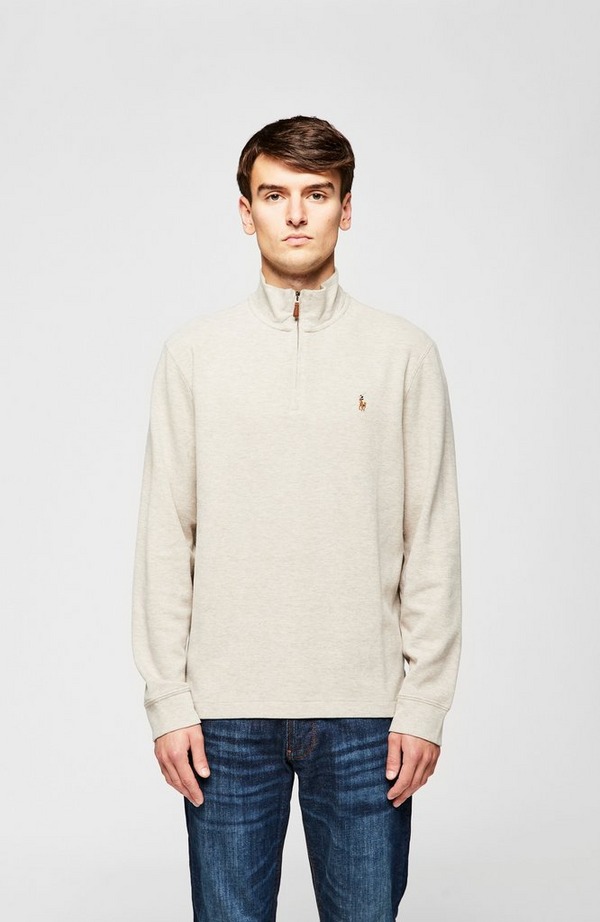 French Rib Quarter Zip Long Sleeve Sweatshirt