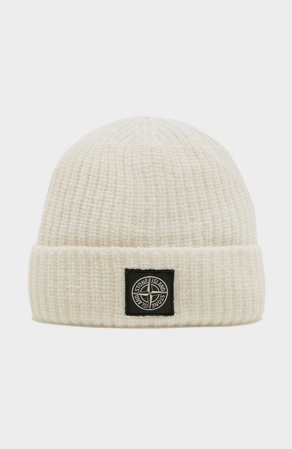 Patch Ribbed Beanie