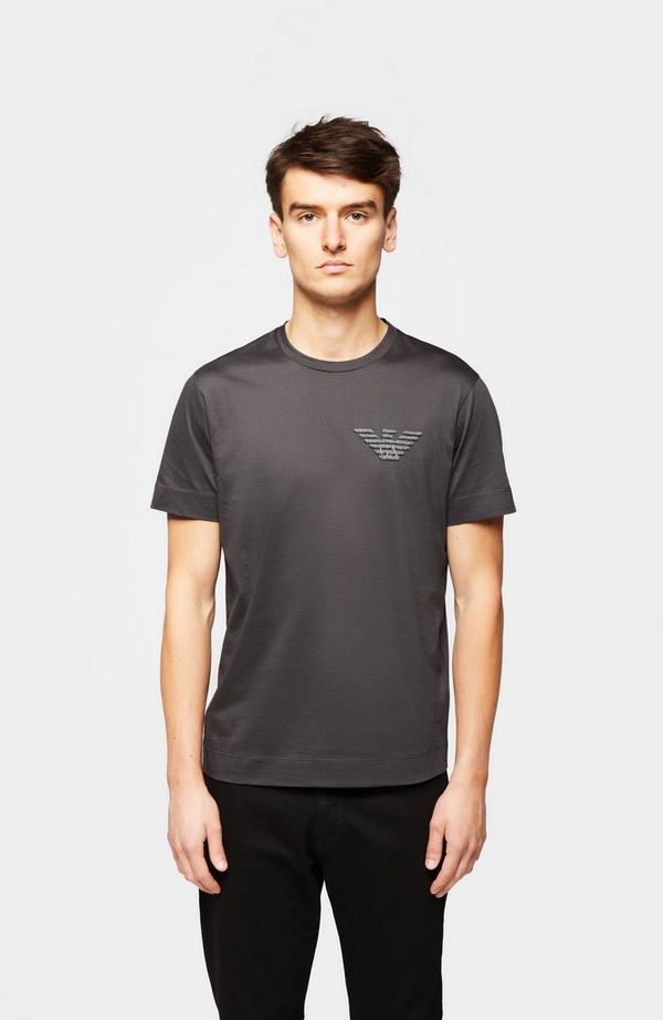 Small Embroidered Ga Eagle Short Sleeve T-Shirt