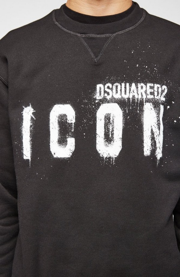 Icon Spray Over Large Logo Crewneck Sweatshirt