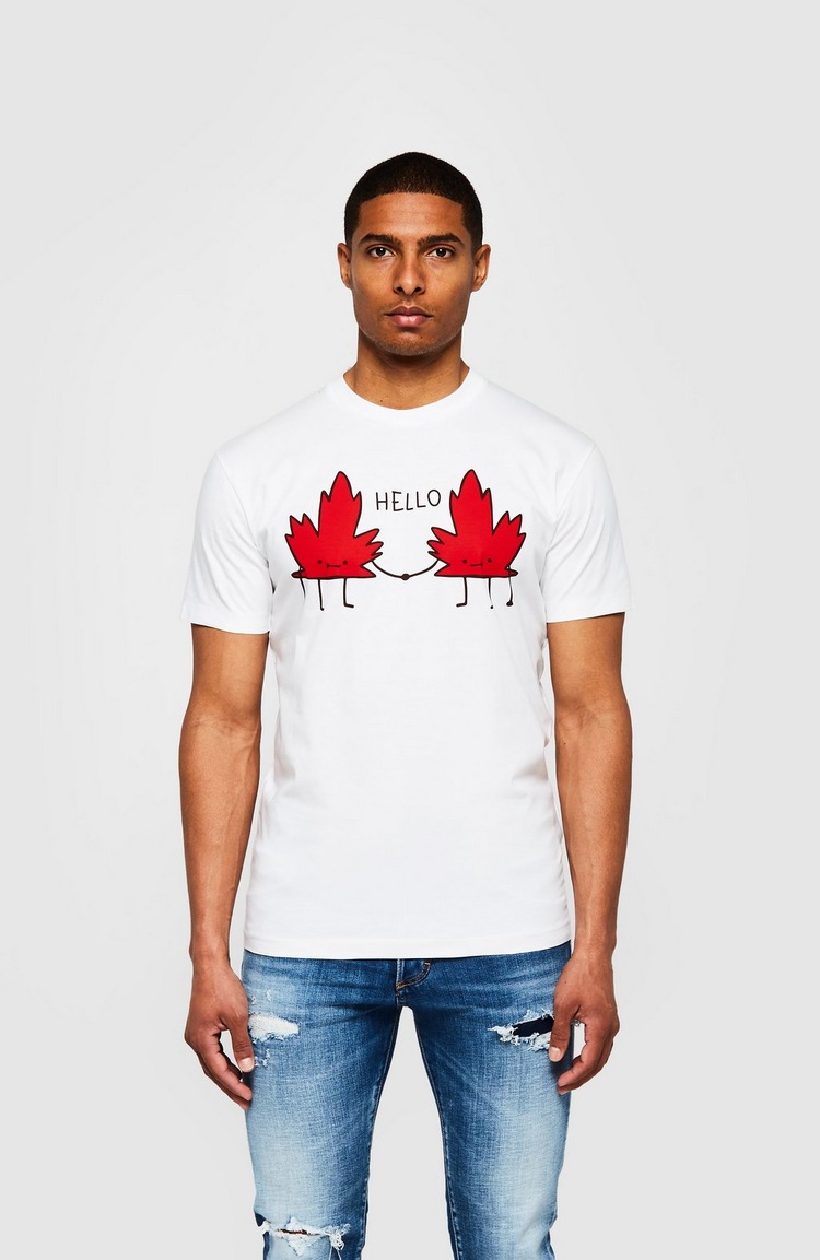Hello Leafs Scribble Short Sleeve T-Shirt
