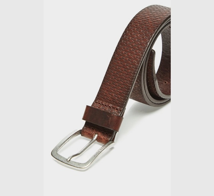 Jor Monogram Logo Leather Belt