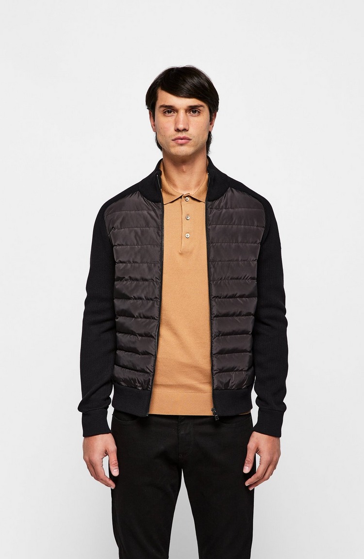 Quilted Front Zip Knit