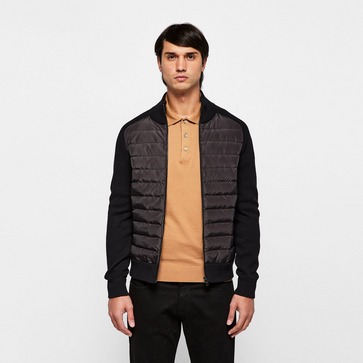 Quilted Front Zip Knit