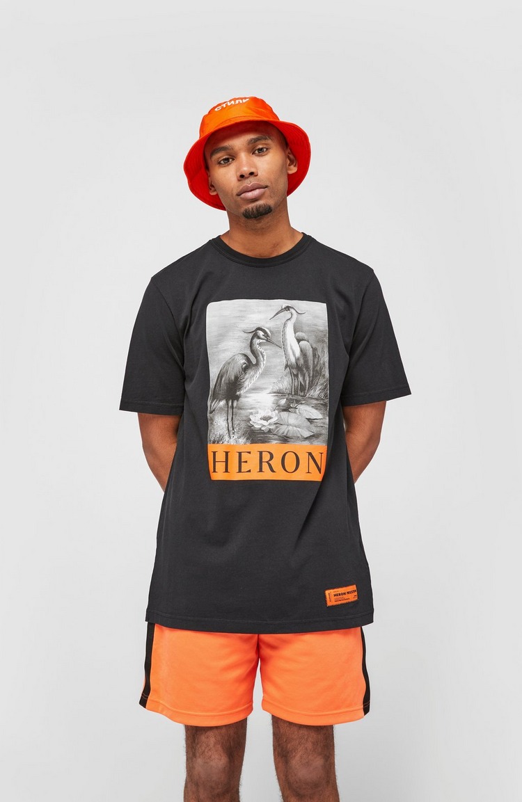 Oversized Heron Bw Short Sleeve T-Shirt