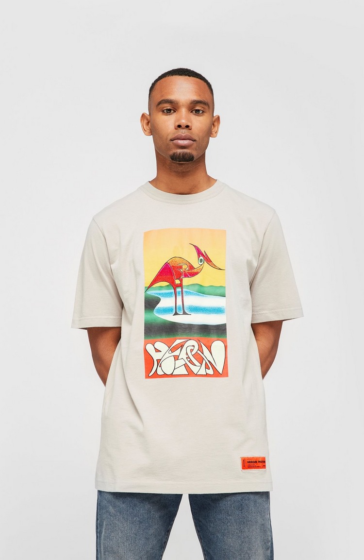 Oversized Heron Abstract Short Sleeve T-Shirt