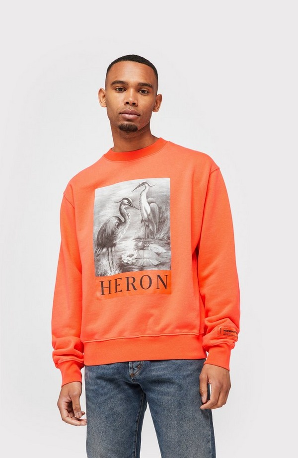 Oversized Heron Bw Crewneck Sweatshirt