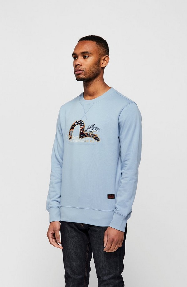 Applique Seagull Crewneck Sweatshirt