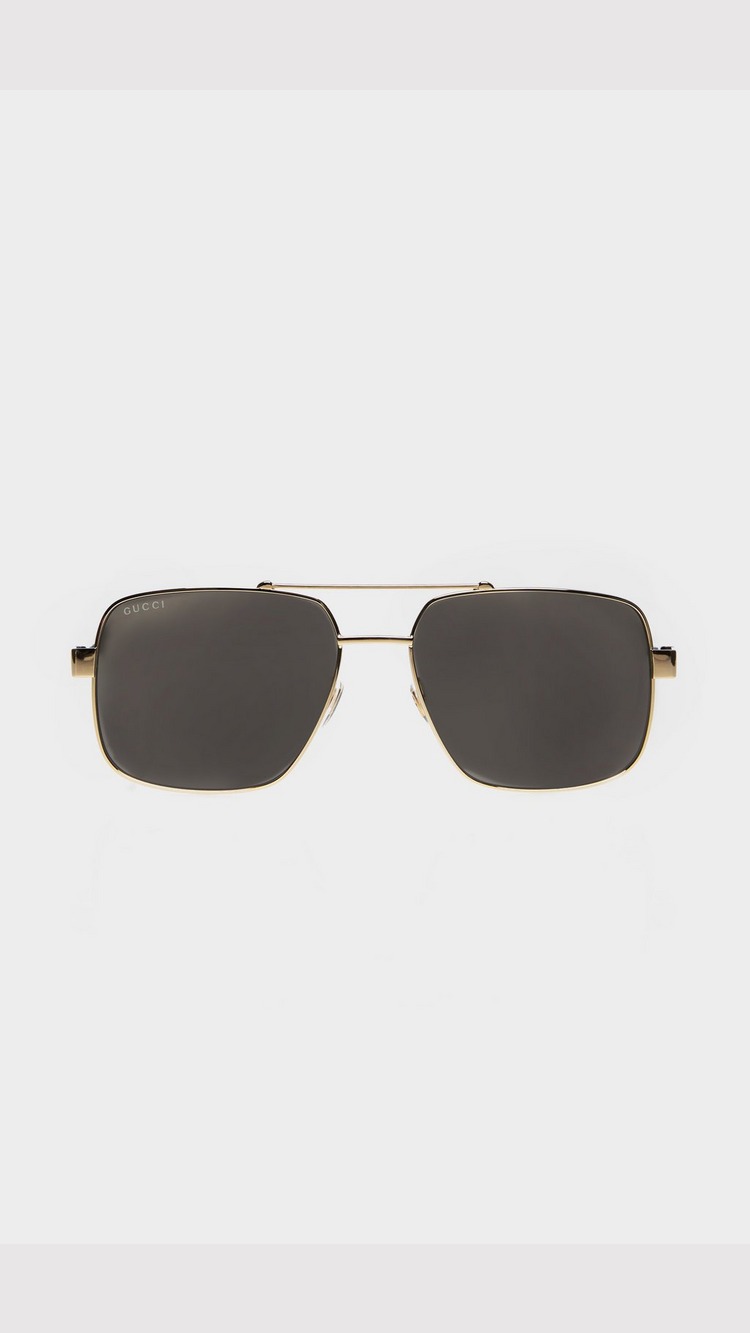 Gucci Eyewear Wide Aviator Sunglasses - Gold - Mens, Gold