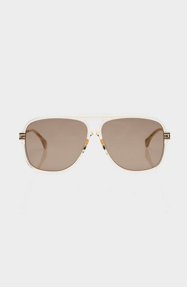 Transparent Aviator Sunglasses