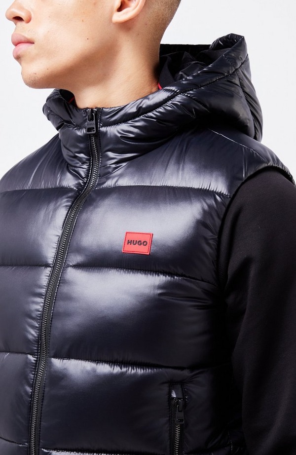 Balti Red Patch Hooded Gilet