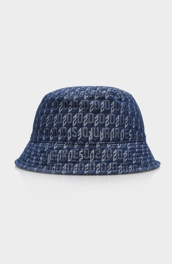 Monogram Logo Denim Bucket Hat
