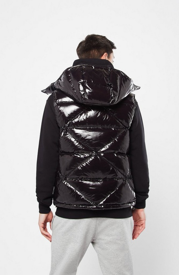 Gloss Quilted Hooded Gilet