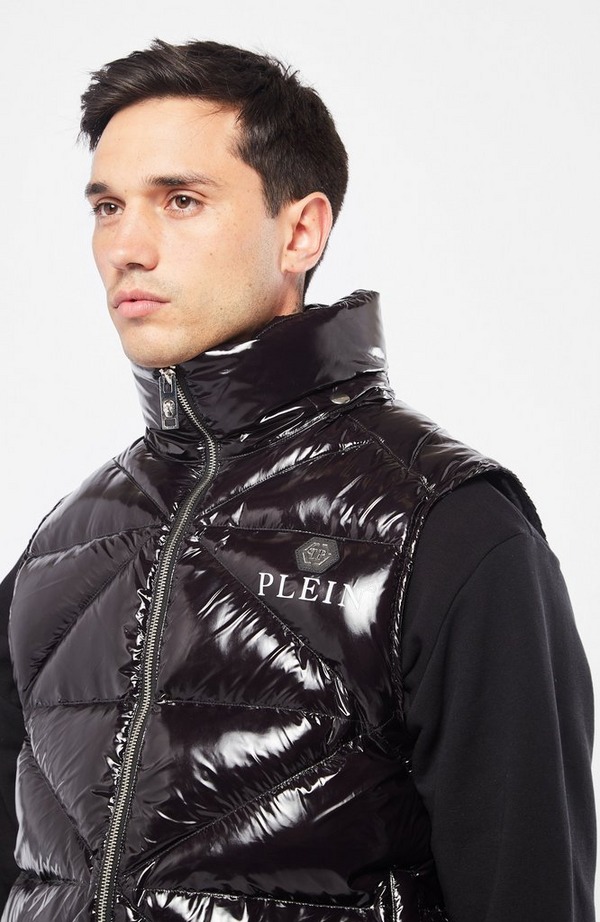 Gloss Quilted Hooded Gilet