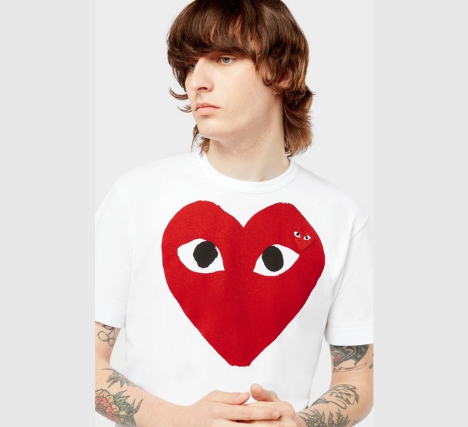 Large Red Heart Short Sleeve T-Shirt