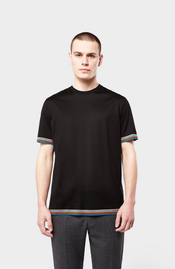 Art Stripe Trim T-Shirt