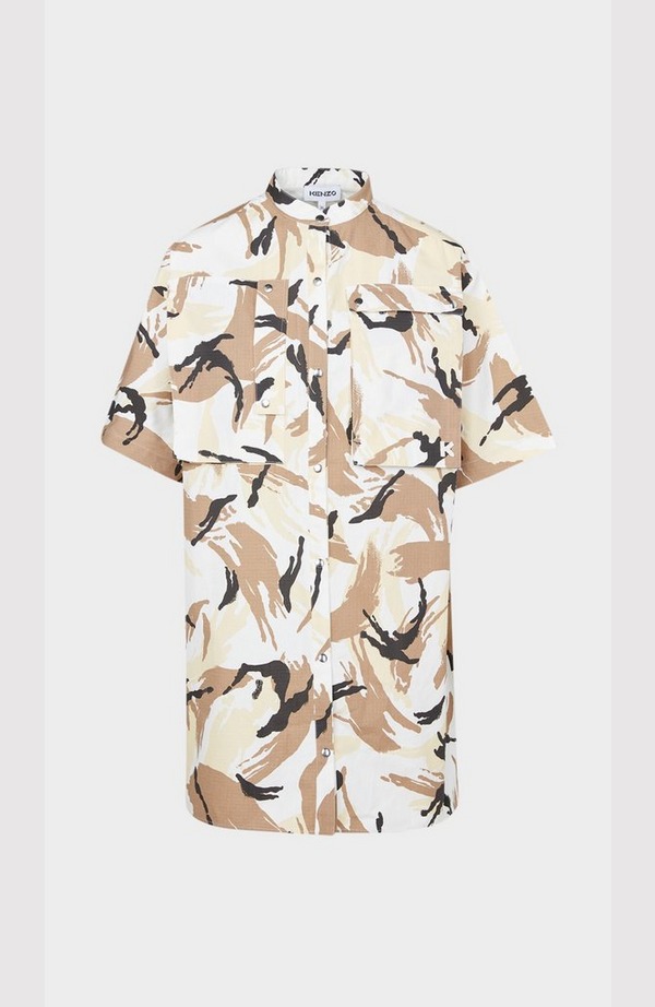 Camo Print Shirt Dress