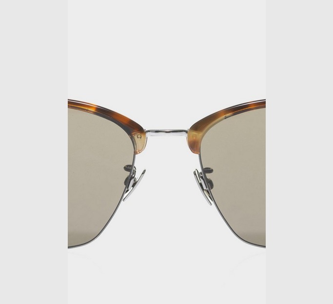 Half Frame Acetate Wayfarer Sunglasses