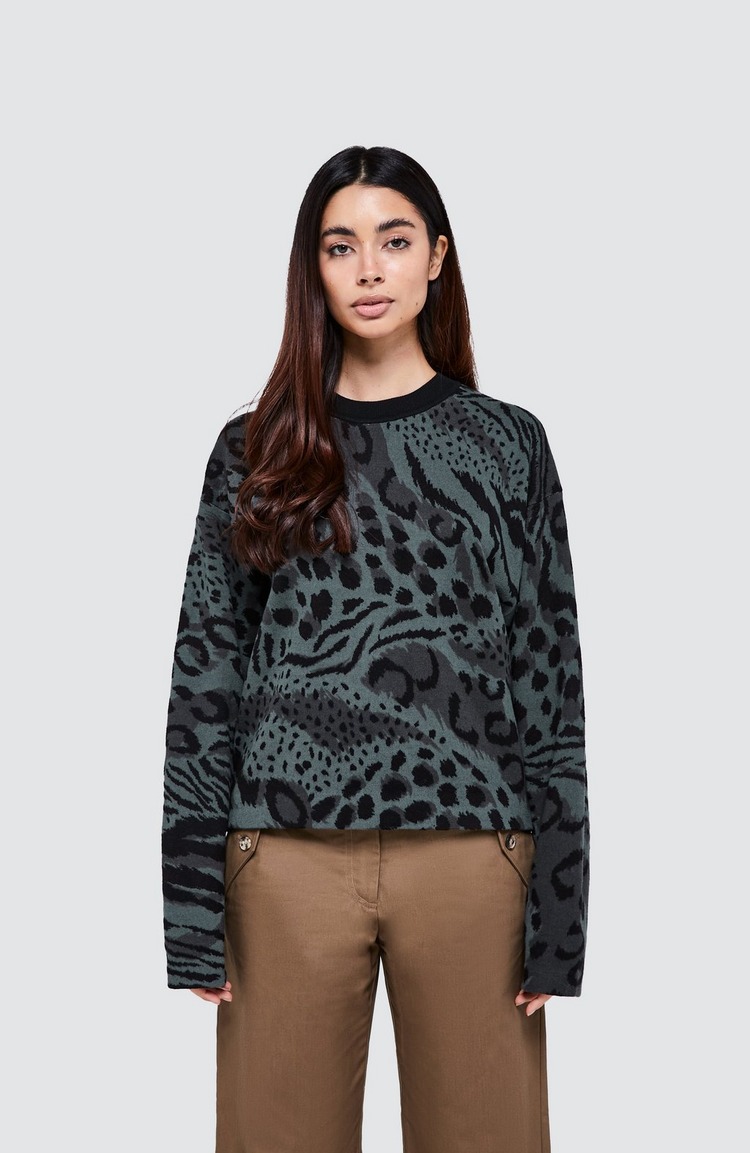 Cheetah Leopard Knitted Jumper