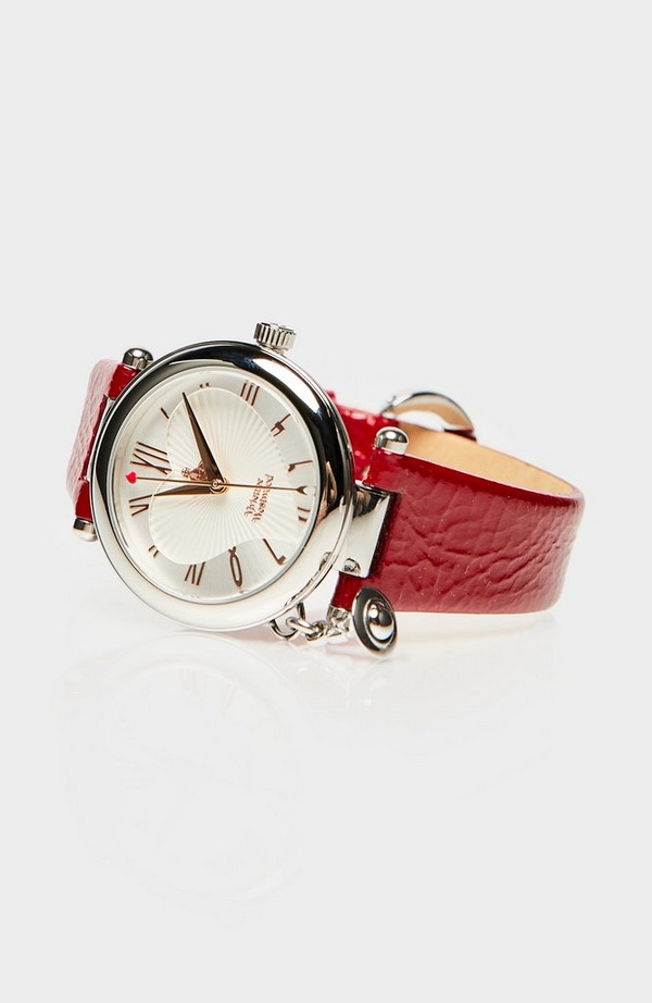 Mother Orb Leather Strap Watch