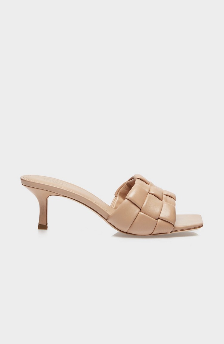 Kim Quilted Heeled Mule