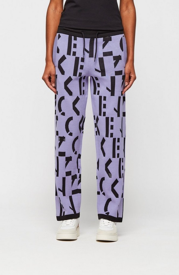 Abstract Monogram Knitted Pants