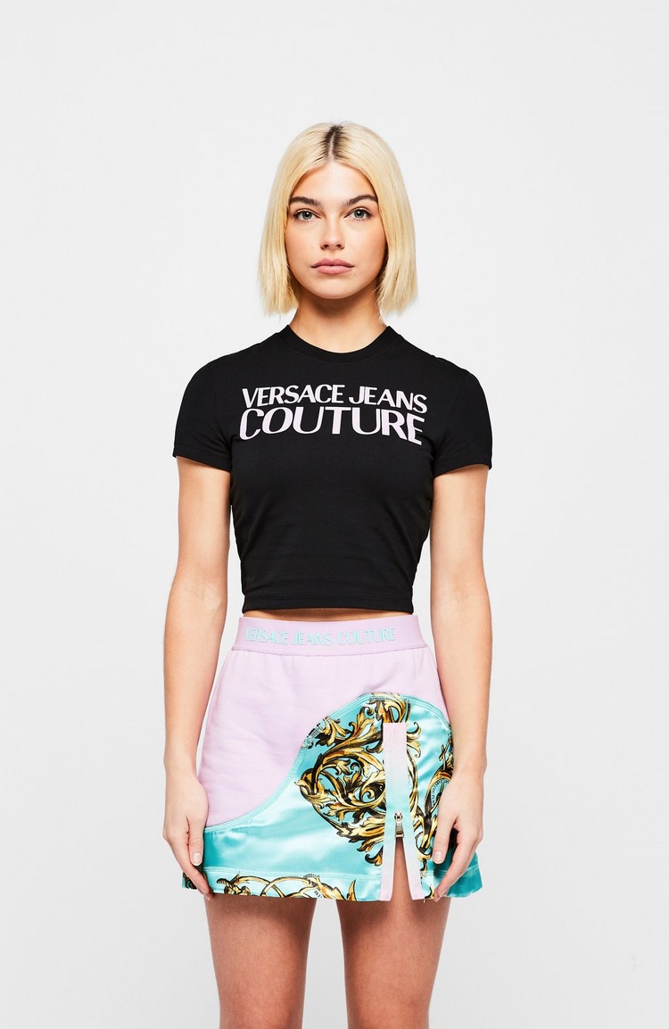 Holographic Logo Cropped T-Shirt