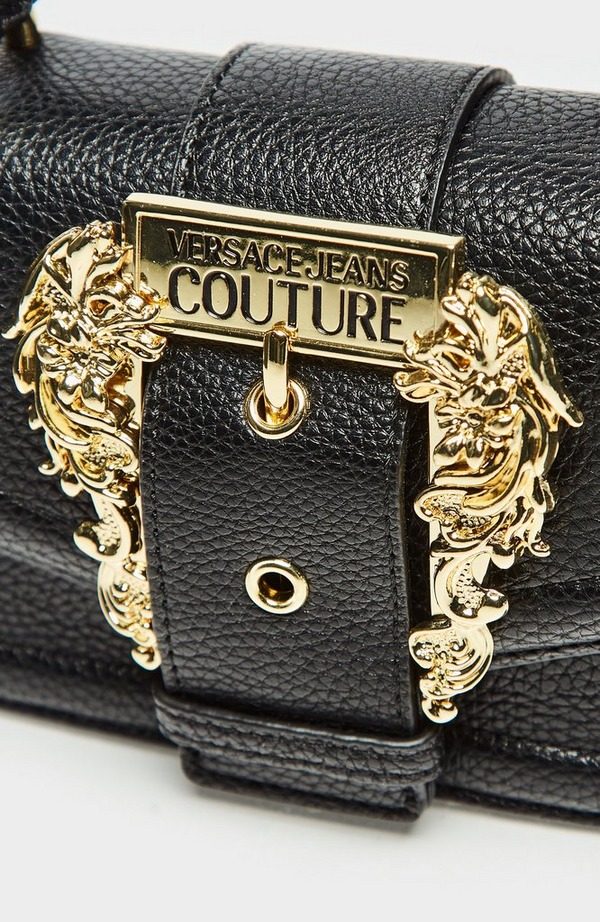 Couture Buckle Top Handle Crossbody Bag