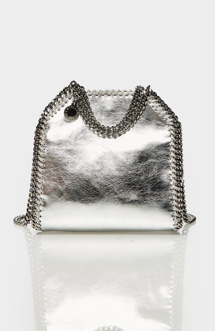 Tiny Metallic Falabella Tote Bag