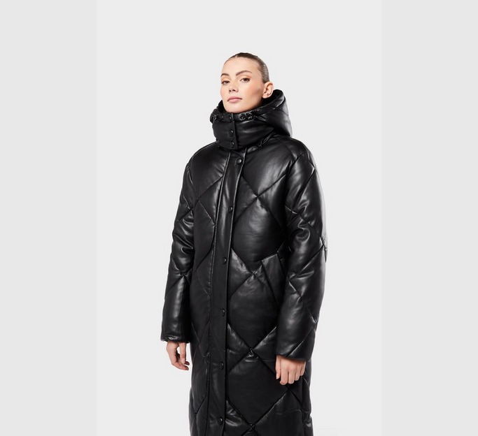 Vico Long Quilted Hooded Jacket
