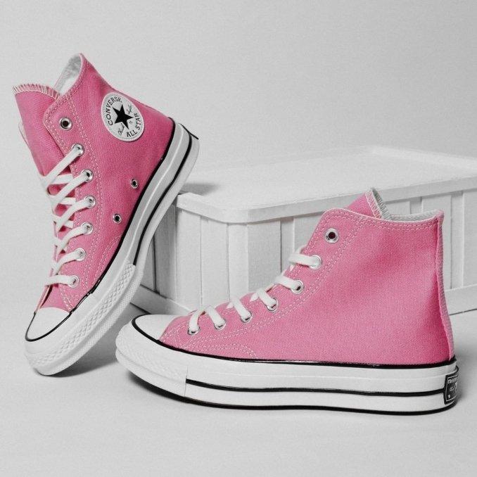 zapatillas Converse all star high rosa para mujer