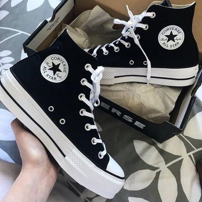 zapatillas altas negras