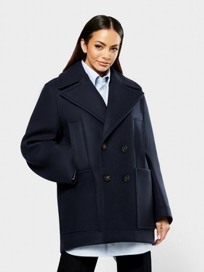 Double-breasted Wool-blend  Coat