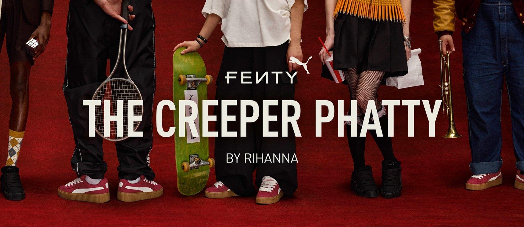 Modelos vistiendo las FENTY x PUMA Creeper Phatty