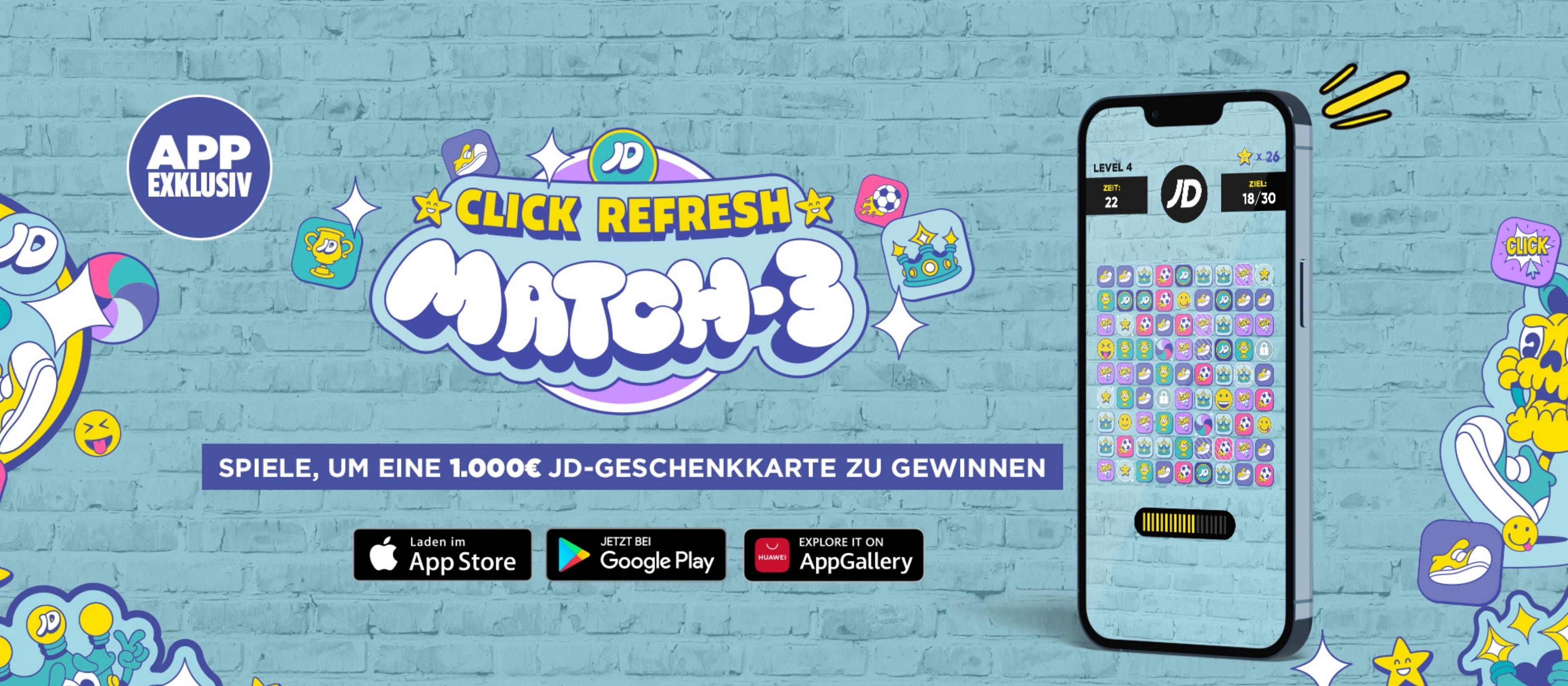 Click Refresh Match-3 App Spiel