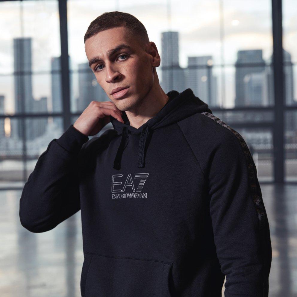 Ea7 grain tape hoodie sale