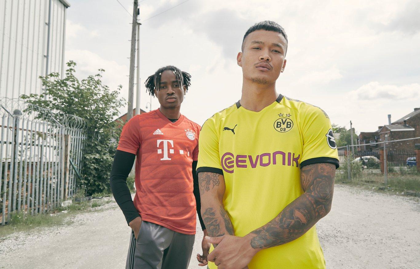 Equipaciones del Bayern de Munich y Borussia Dortmund