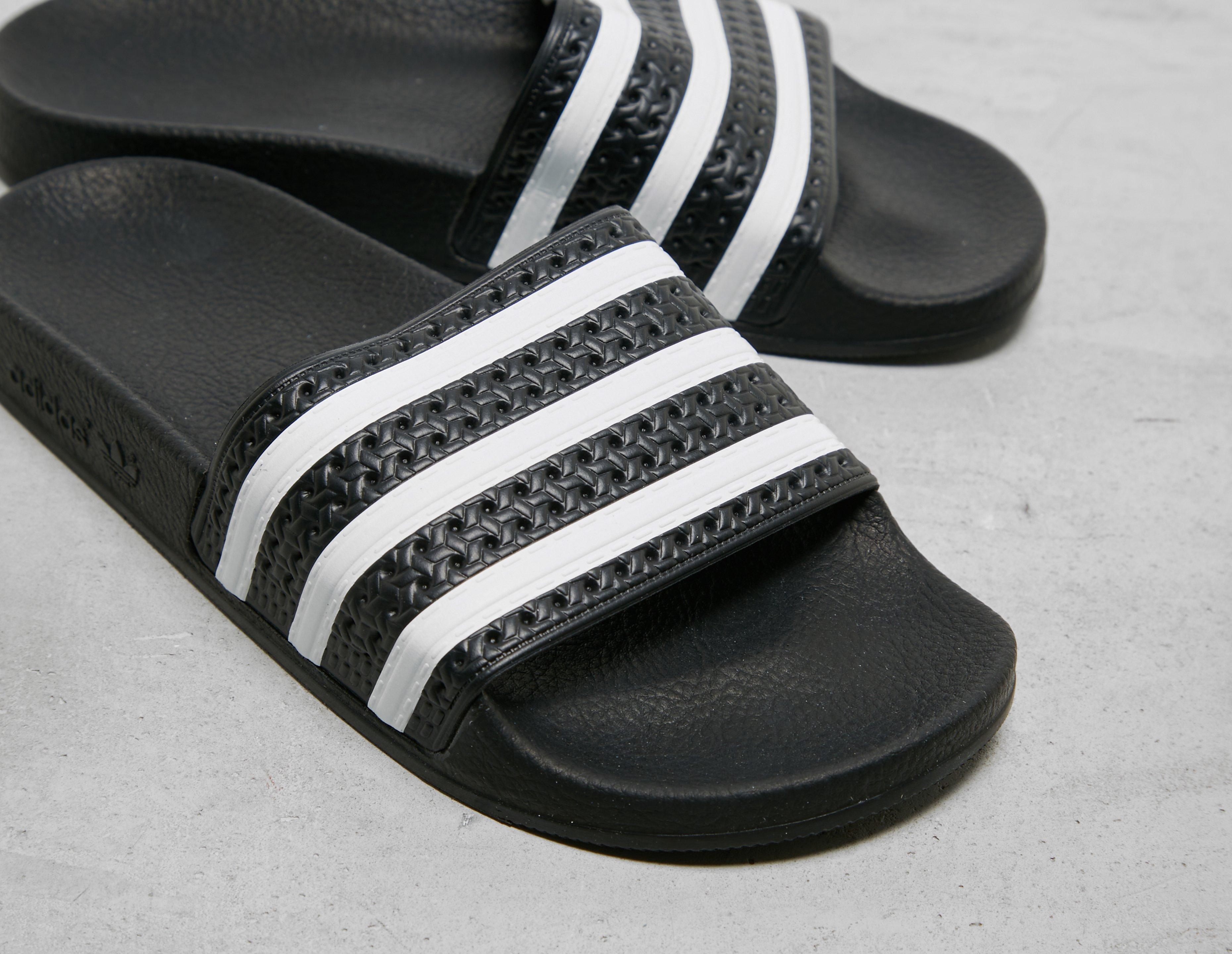 Adidas adilette slides hot sale women's black