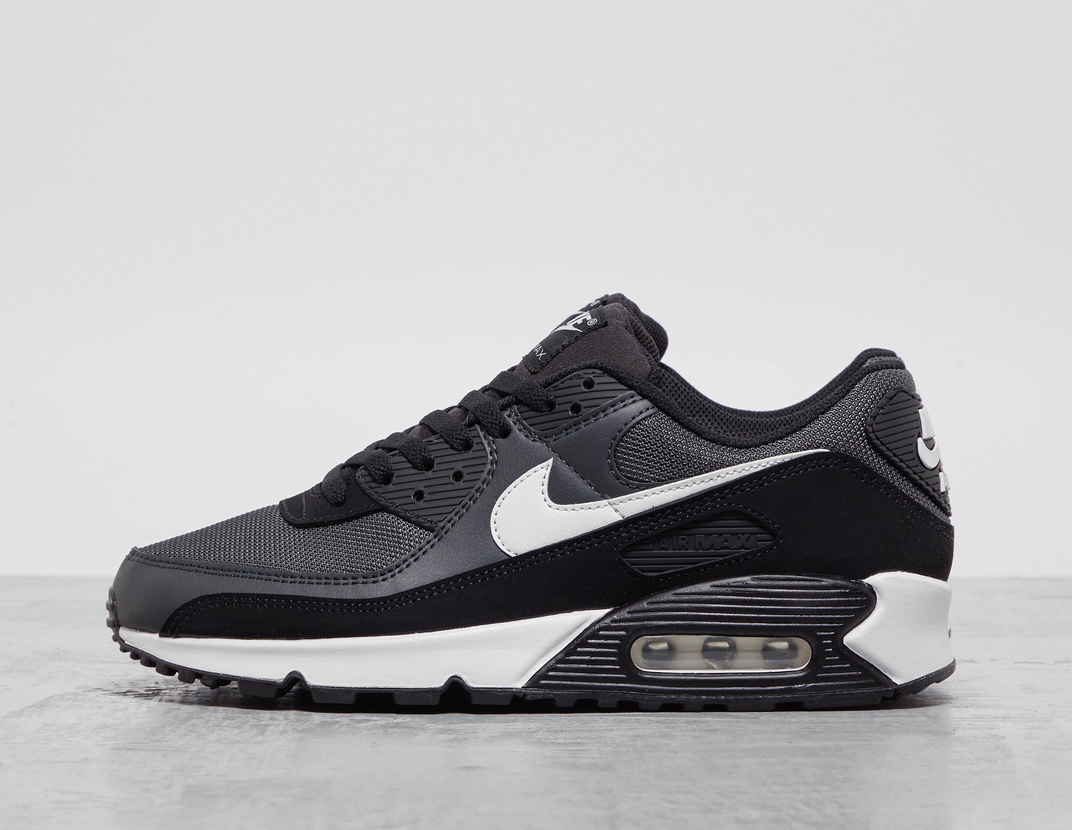 nike air max 90 black gray white