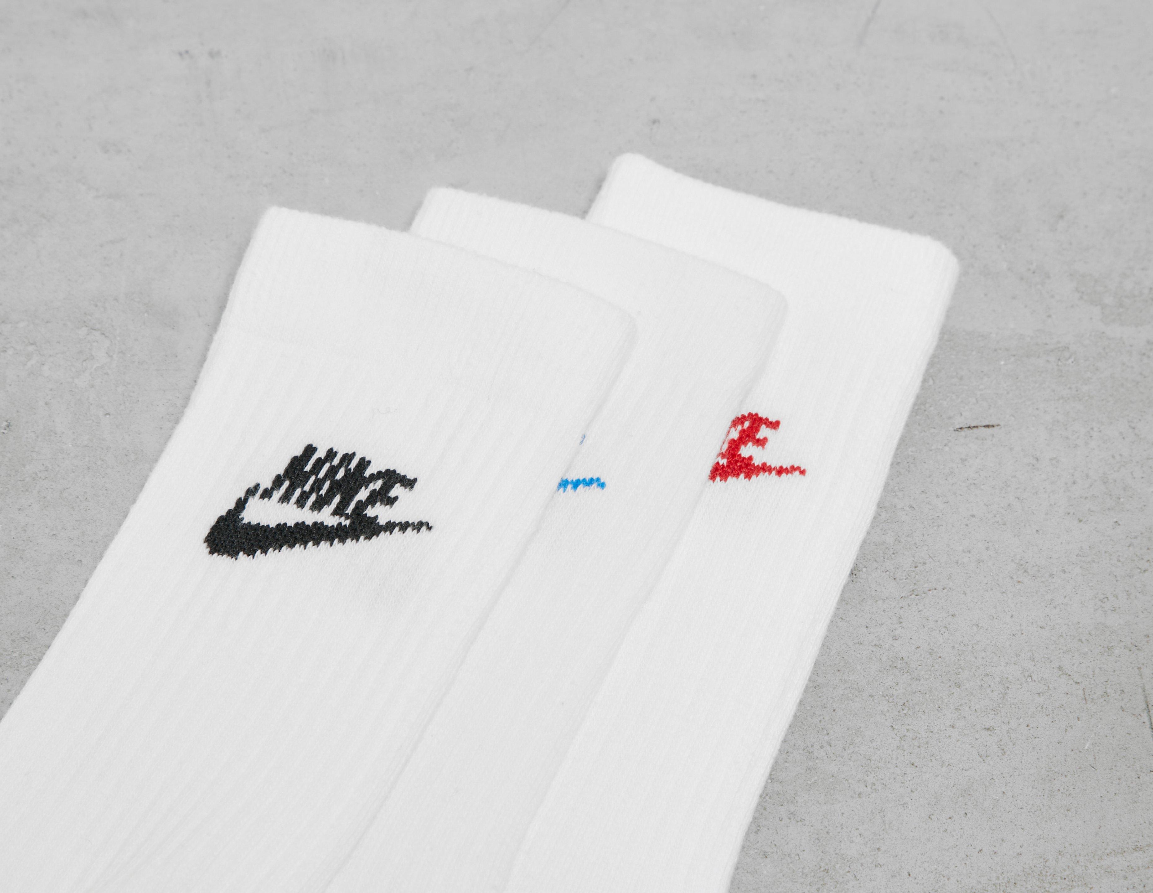 White Nike 3-Pack Futura Essential Socks | Footpatrol