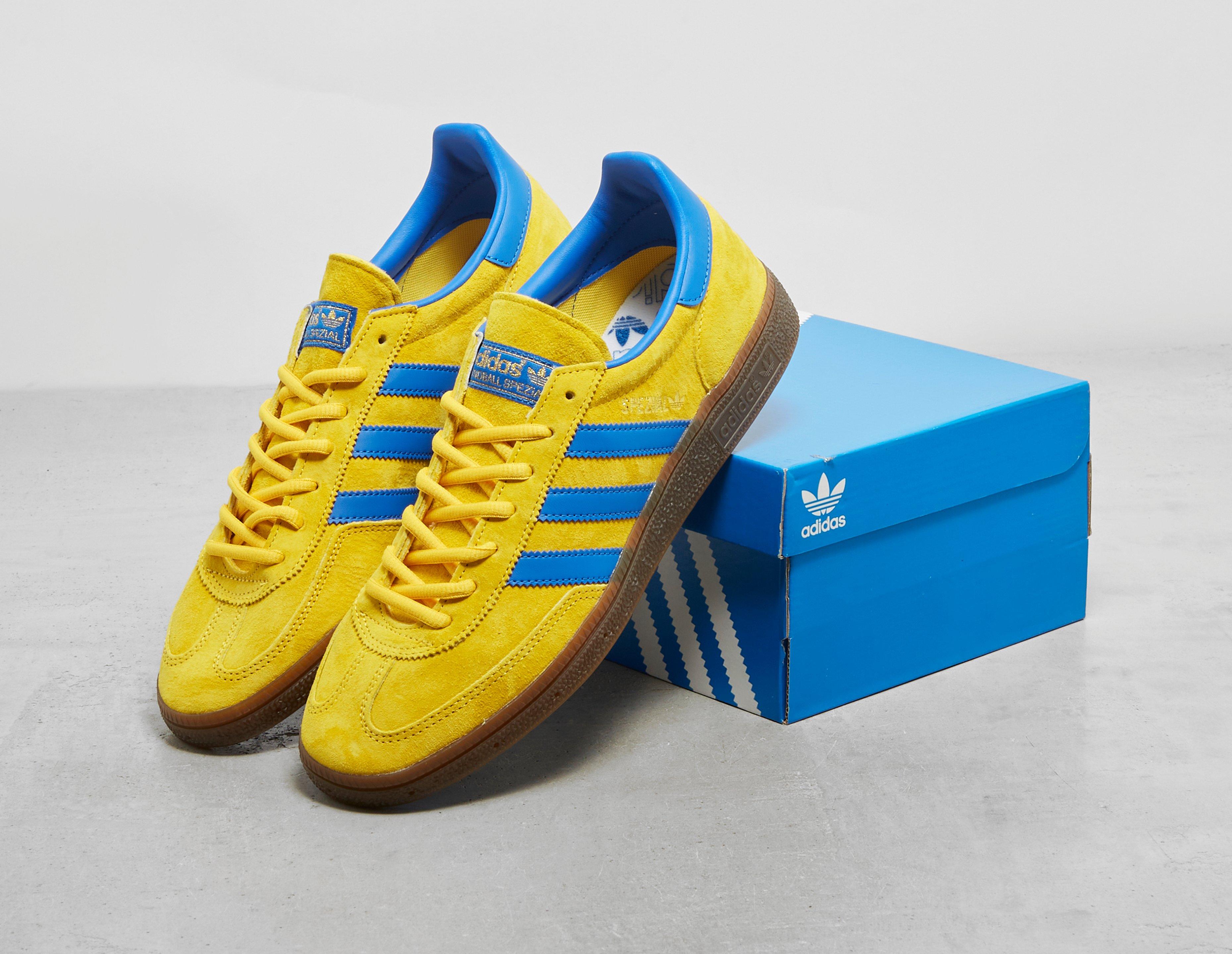 adidas Originals – Handball Spezial – Sneaker in Gelb und Blau mit  Gummisohle