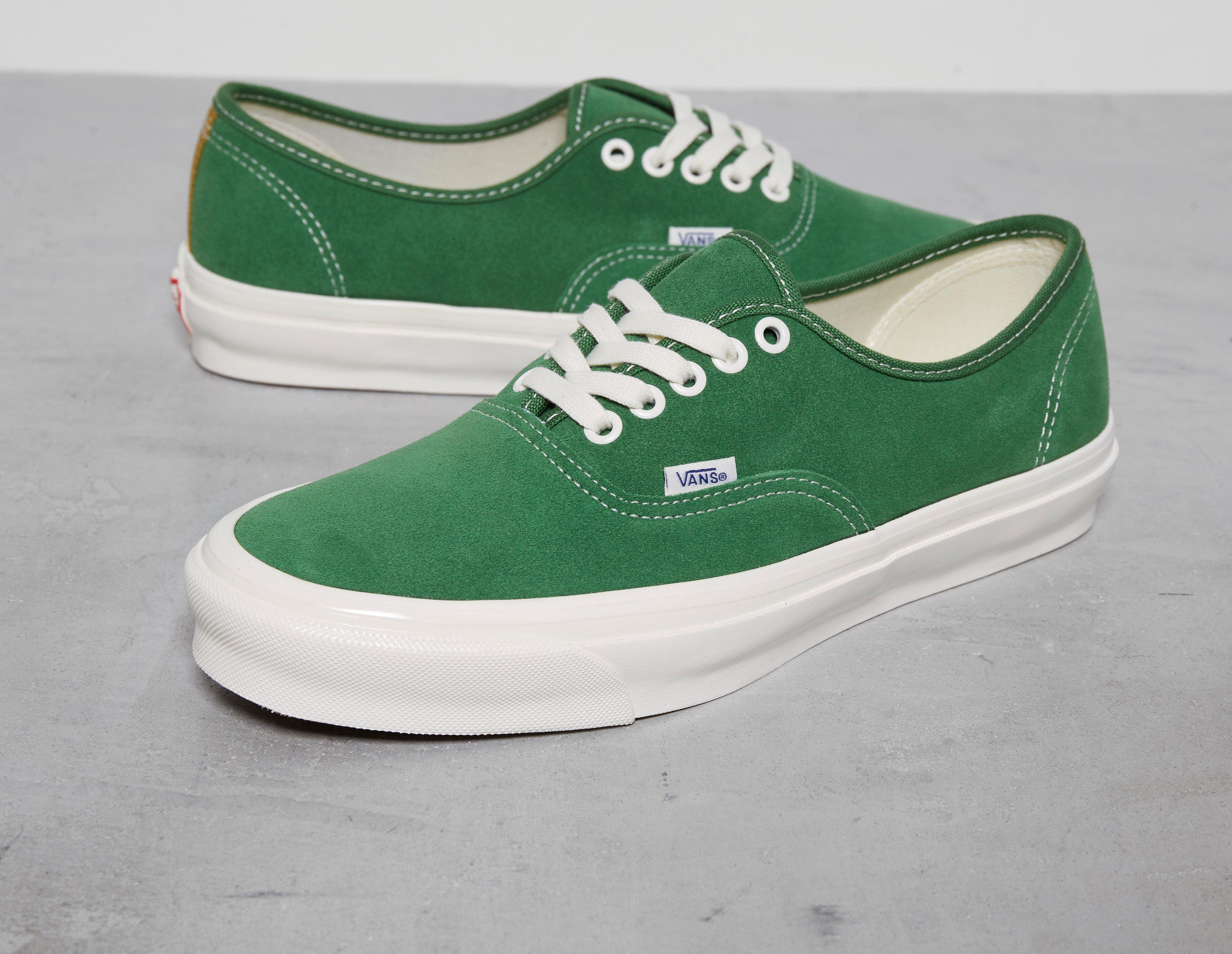 vans authentic green suede