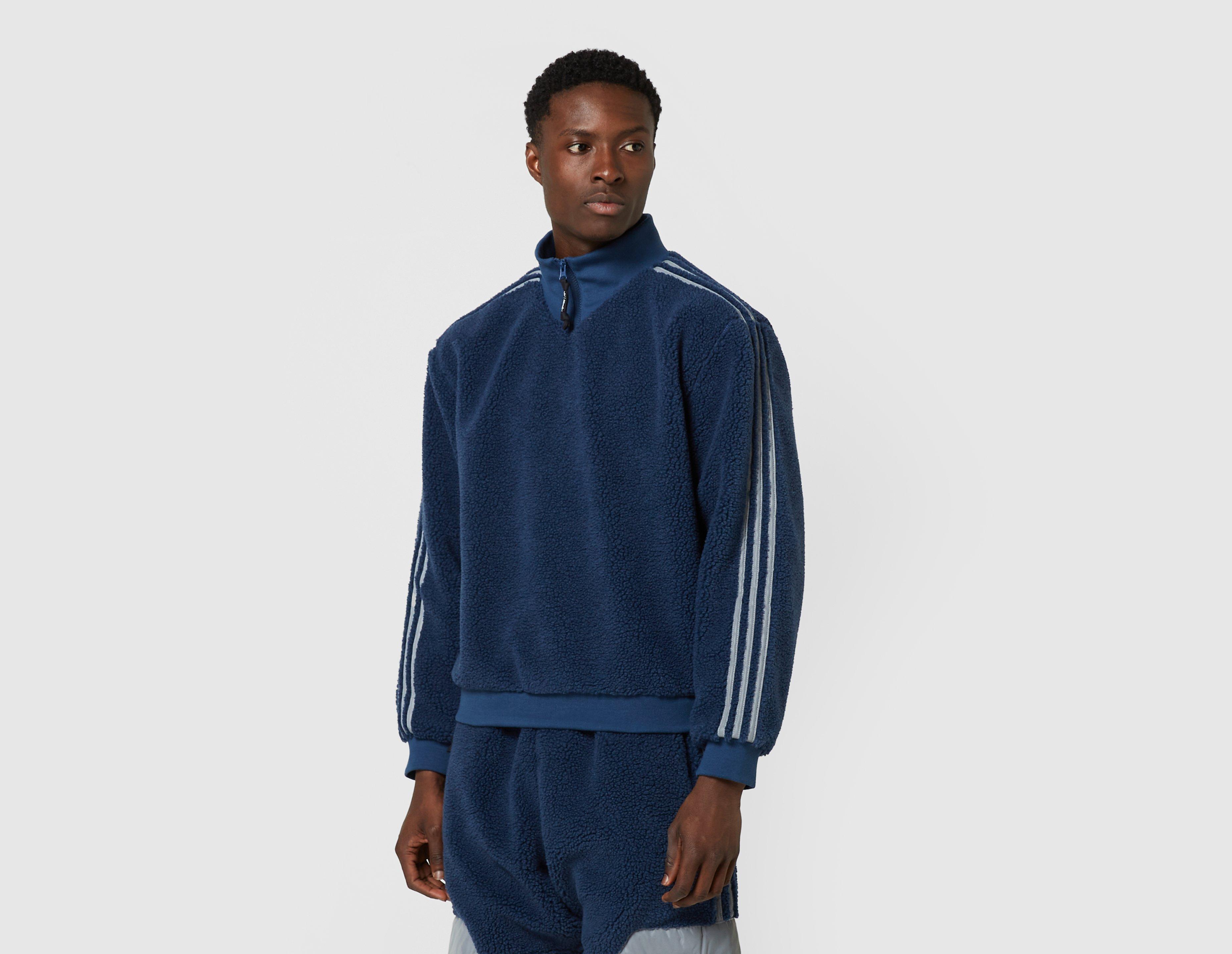 Blue adidas Originals x Blondey Sherpa Fleece Pullover | | nmd r2 japan pk outfit ideas free