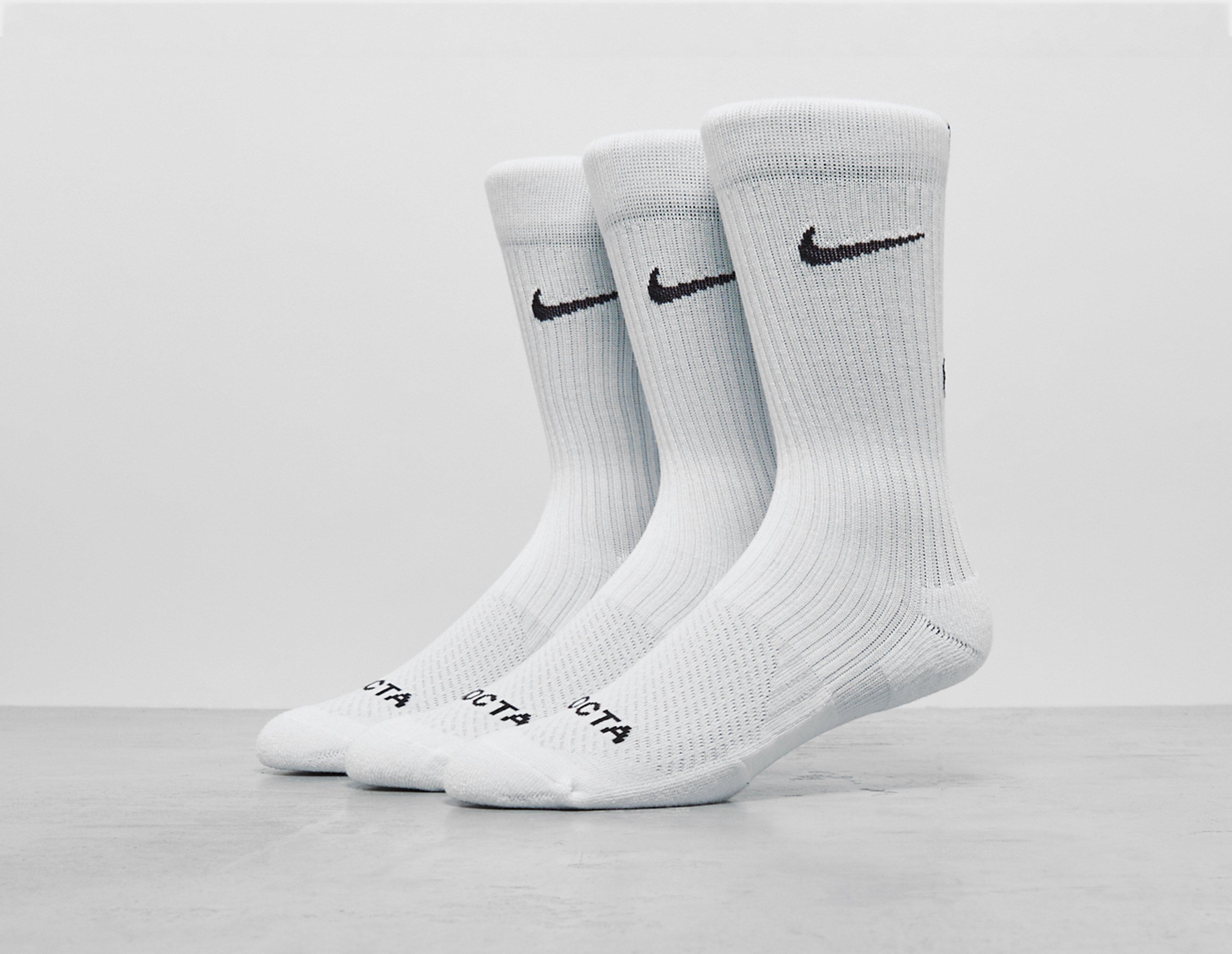 Nike x NOCTA Crew Socks (3 - Supreme x Nike Air Force 2 Low Orange Blaze -  Pack)
