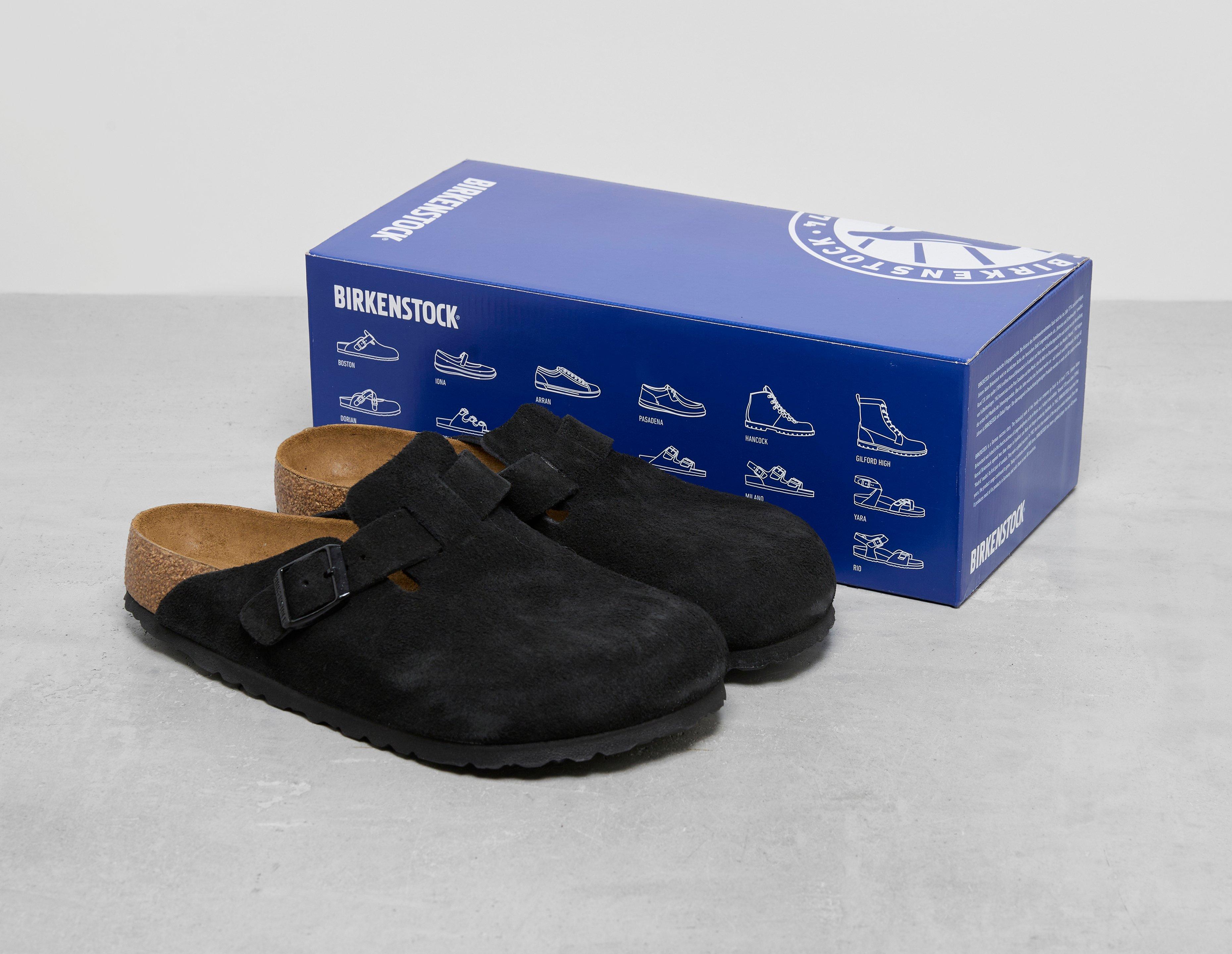 Birkenstock boston suede black online